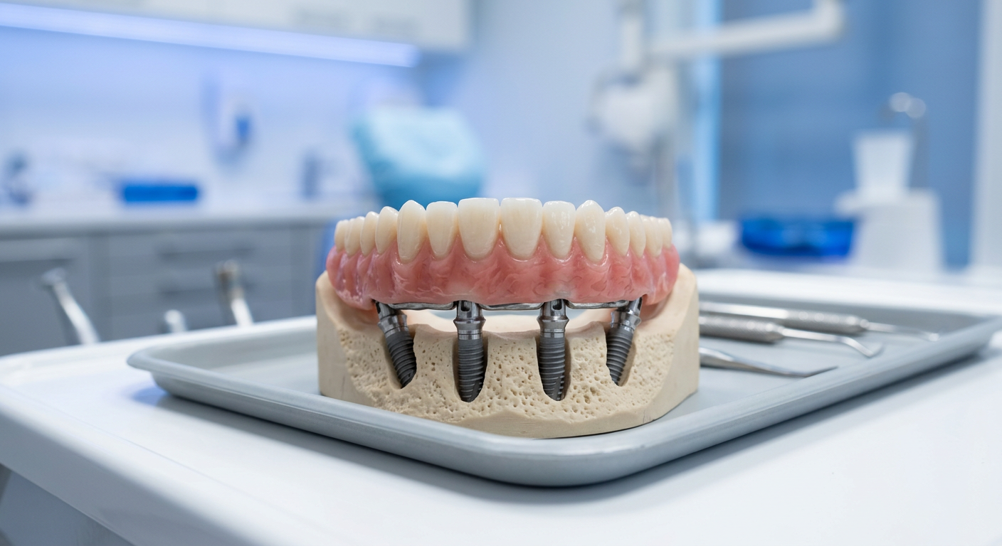 Prótese protocolo fixada sobre implantes